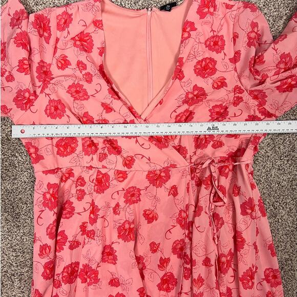 Torrid Womens 2X Feminine Romantic Bloomcore Cottagecore Floral Wrap Dress - Picture 11 of 13